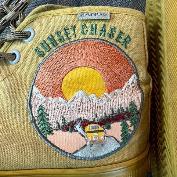 BANGS Yellowstone Sunset Chaser High Top Tennis Shoes Men 3.5 Women 5 - Picture 6 of 7